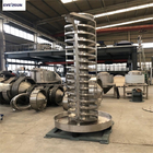 Stainless Steel Vertical Screw Elevator / Vibrating Spiral Conveyor For Granular Material