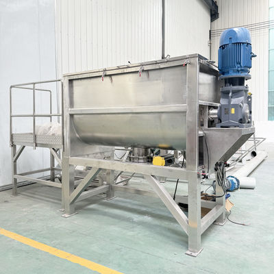 Horizontal Trough Ribbon Blender Machine For Fast And Uniform Mixing In Chemical Food And Building Material Industries