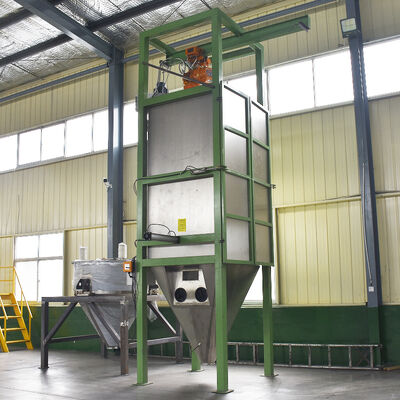 Bulk Bag Unloader Station Designed for Safe Hoisting and Gravity Discharge of Ton Bags Containing Granular or Powdered Materials