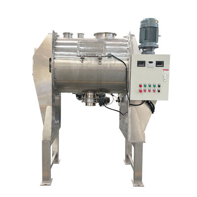 औद्योगिक मिश्रण के लिए पीएलसी नियंत्रण प्रणाली और वायवीय डिस्चार्ज के साथ स्टेनलेस स्टील प्लव मिक्सर